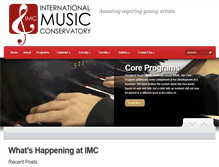 Tablet Screenshot of imusicconservatory.com